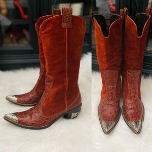 Giuseppe Zanotti Italy Western Boots Rust colored fits 8/8.5